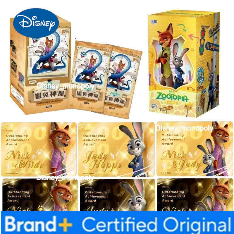Disney Genuine Zootopia 2 Platinum Fox Rabbit Detective Series Blind Box Beautiful Card Collection Fashion Gift H260129 H260129