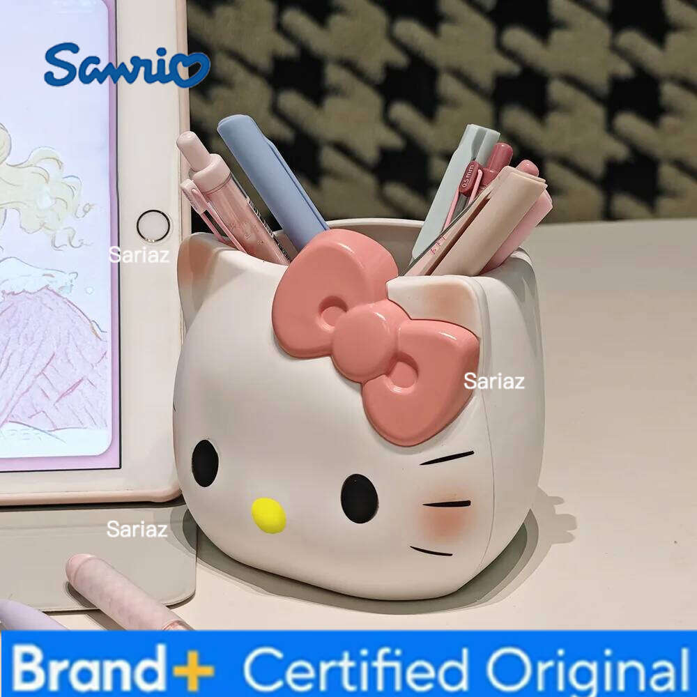 Sanrio Hello Kitty Cartoon Cute Pencil Holder Student Stationery Desktop Organizer Cosmetic Storage Box Holiday Decor Gift H260129