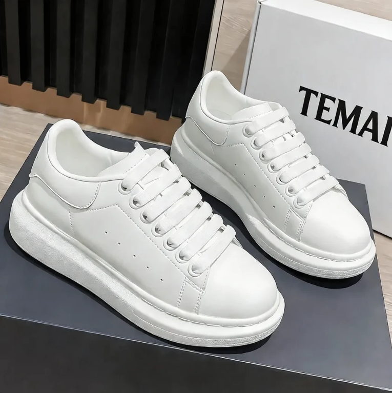 TEMAI Low Top Platform High White Shoes Spring New Casual Sports Shoes For Men And Women