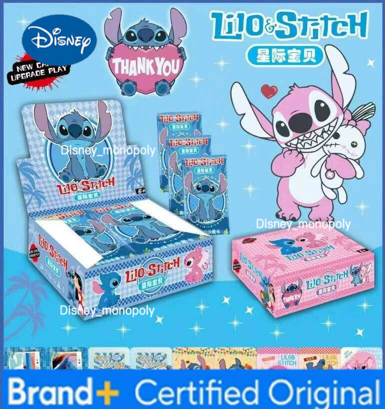 Disney Lilo & 160pcs Cute Cartoon Stitch Angel Character Fun Game Collection Card Anime Toy Children Toys Gifts H260129
