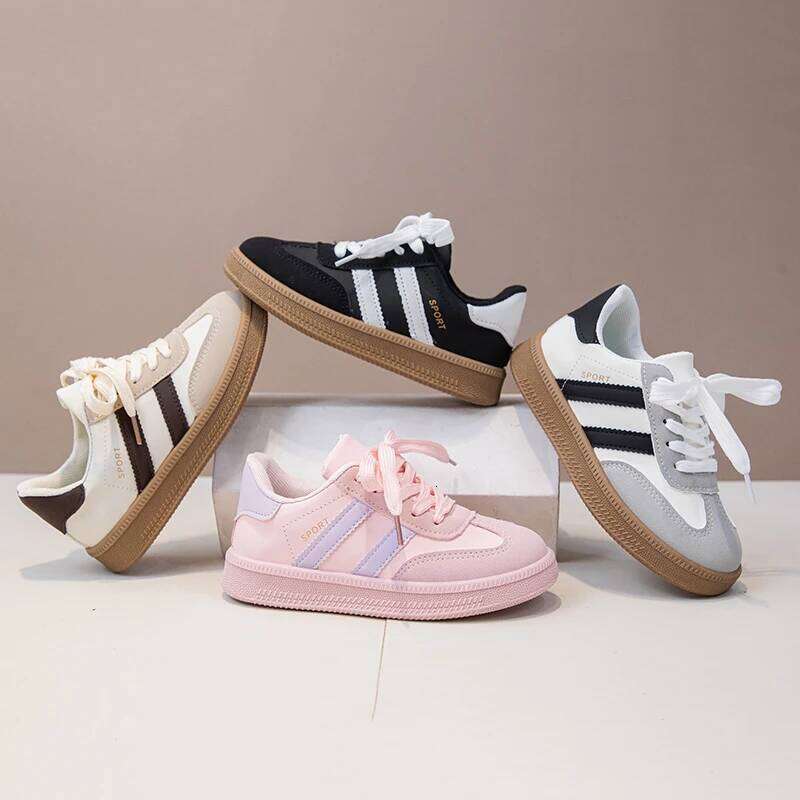 Children's Board Sneakers 3-18 Years Old Khaki Boys Girls Single Four Seasons Non-slip Kids De Training Shoes Y260128