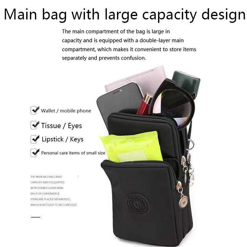 Unisex men and women's compatible mobile phone, versatile mini single-shoulder crossbody bag, sports arm bag XJ260129