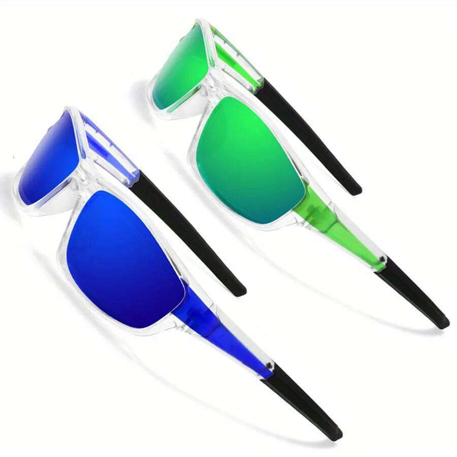 2pairs Sports Polarized Sunglasses for Men Lightweight Night Vision Male Shades Cycling Driving Fishing Fashion Mirror Sunglass H260129