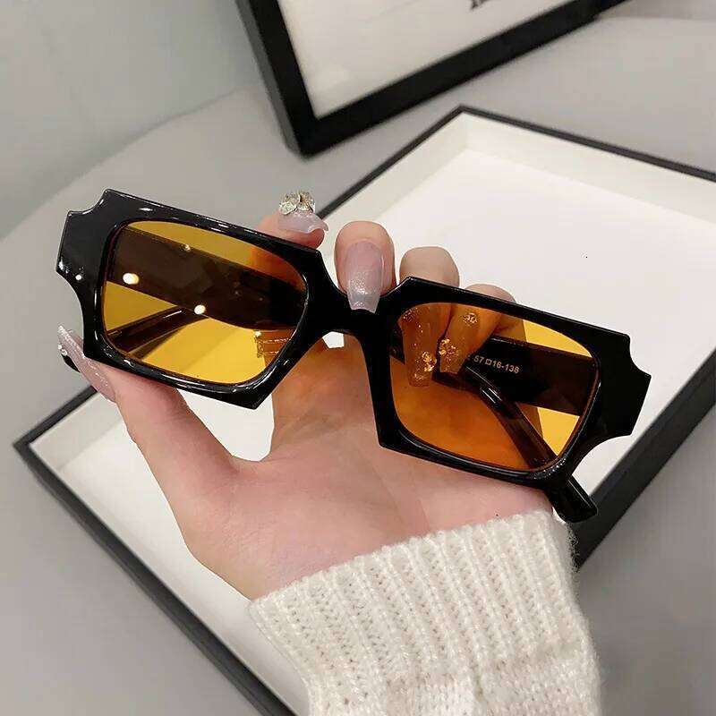 Vintage Square Sunglasses Woman Fashion Retro Sun Female Eyewear Brand Designer Gradient Glasses UV400 Oculos De Sol H260129
