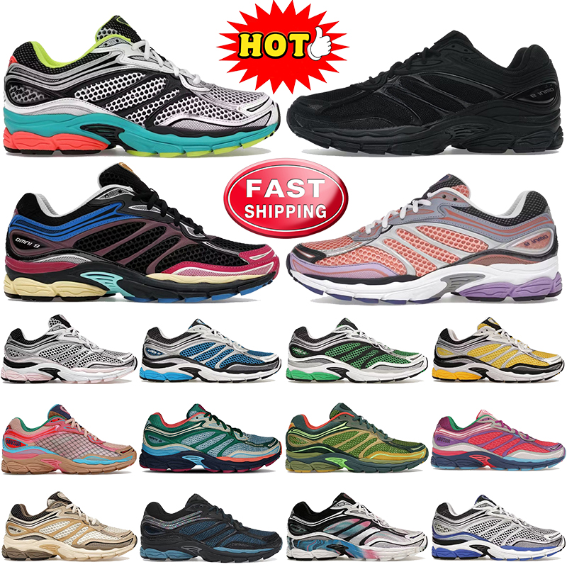 Sauconny Designer ProGrid Omni 9 Running Shoes Armor White Black Silver Microchip Mutant Fade Blue Lime Tan Pink Gum Callen Schaub Mens Sneakers Womens Trainers