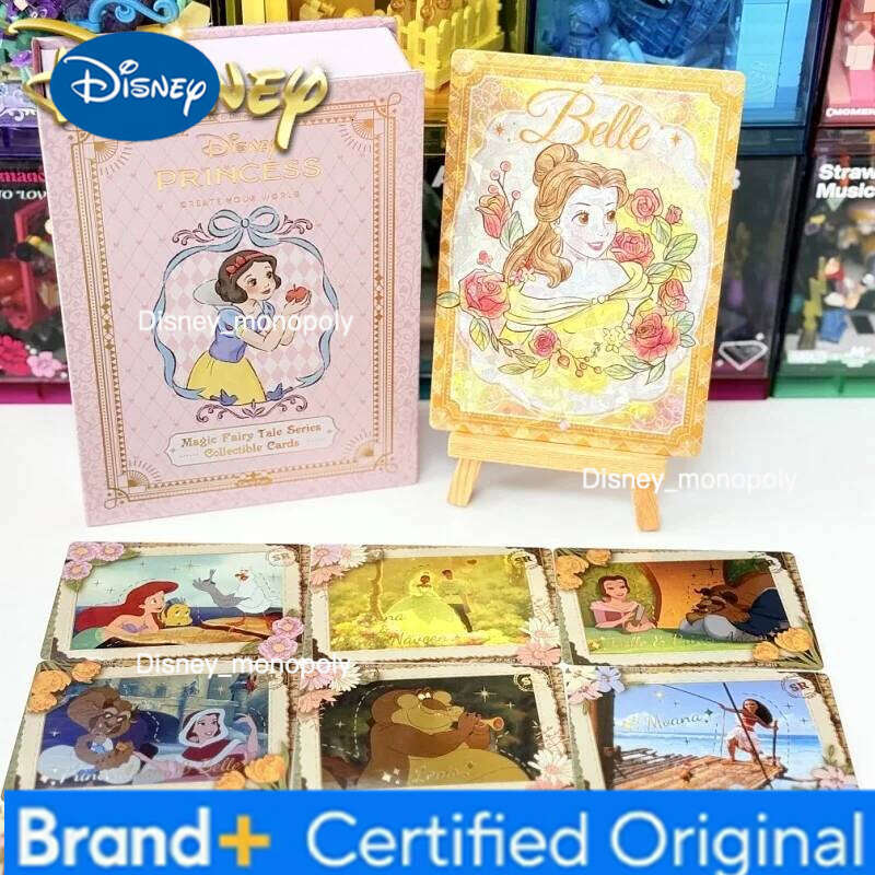 Disney Genuine Card.Fun Princess Magic Fairy Tale Series Anime Collection Cards Mistery Box Board Games Toys Birthday Gift H260129