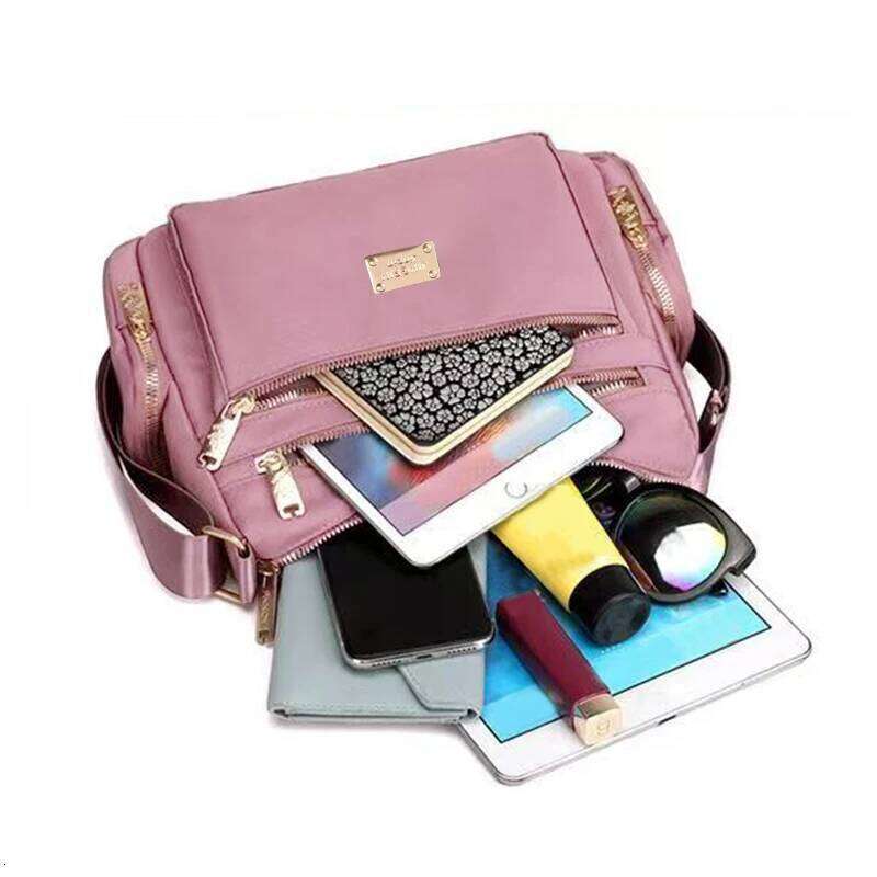 Neutral color tote bag men and women, multi-layer zipper design, suitable for travel, available in various colors XJ260129