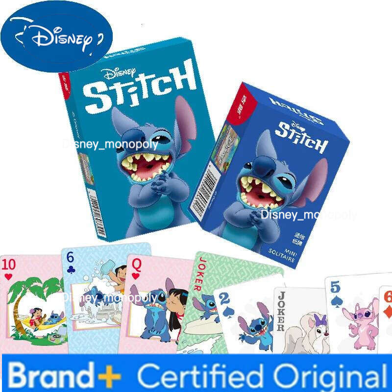 Disney New Anime Playing Kawaii Lilo Stitch Artistic Paper Cartoon Collect Cards Toy Gifts H260129