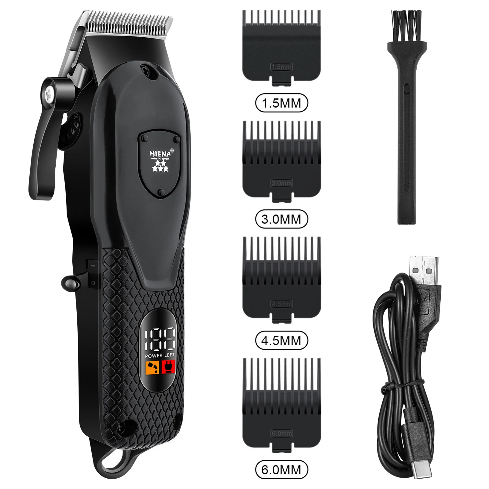 HYN-212 UBS 5V1A Rechargeable Cordless Beard Trimmer Men Powerful Electric Hair Clipper Trimming Tool 260126 C260312