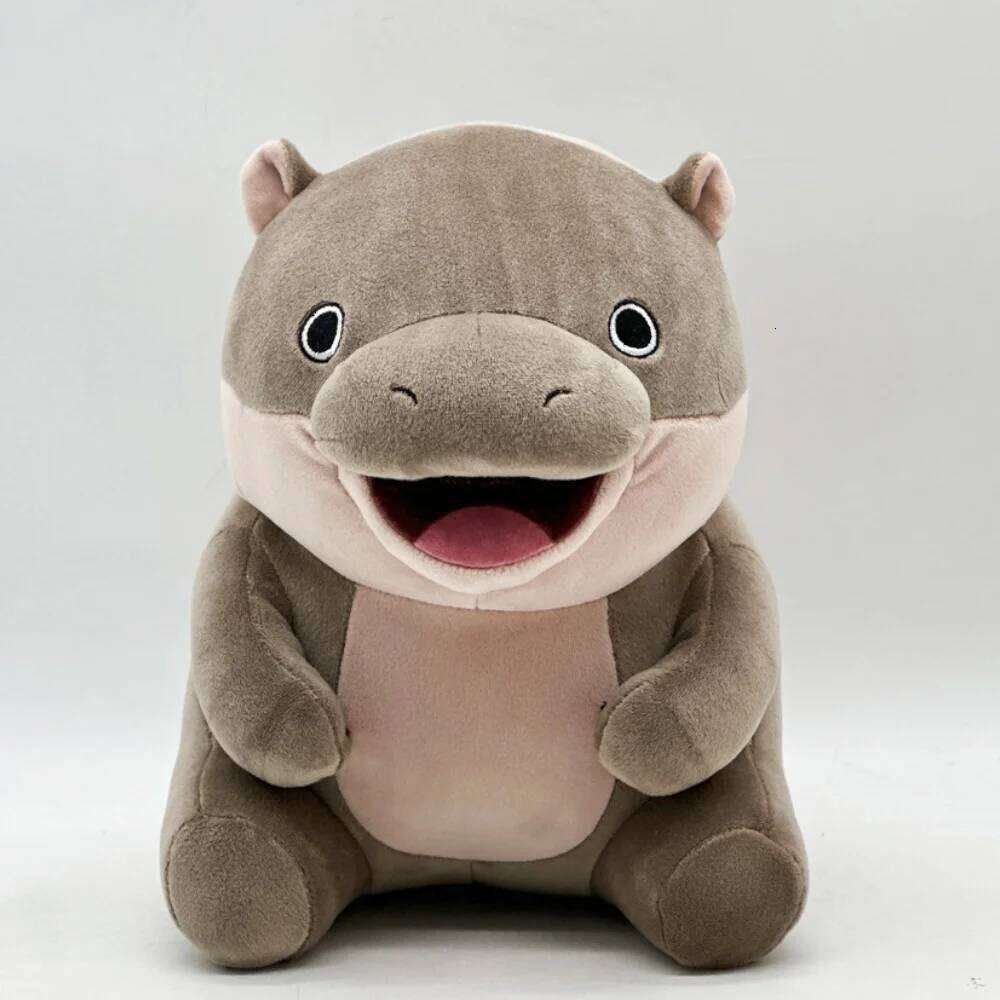 Cute Moo Deng Plush Toy Around Bouncing Pig Dwarf Hippopotamus Birthday Gift Toys for Kids Home Decor Y260128