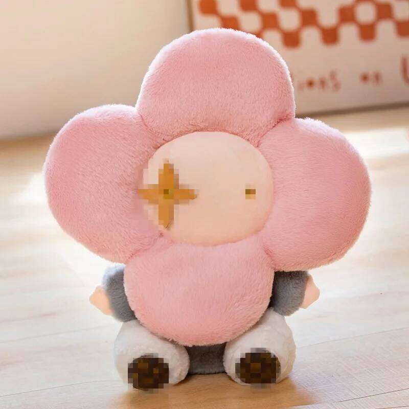 1pc 25cm/9.84in Sunflower home plush toy decoration girl kids cute doll with gift box Y260128