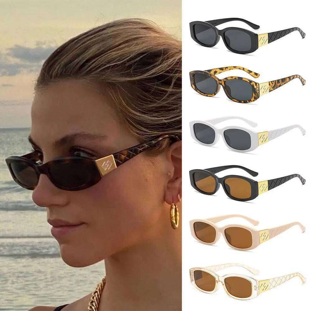 1pc Trendy Oval Small Frame Sunglasses Fashion Rectangle Shades Ladies Sun Glasses Summer Unique Driving Cycling Eyewear H260129