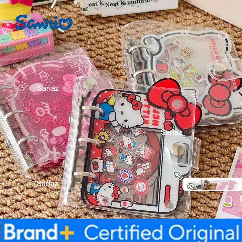 Sanrio Hello Kitty Shaker Small Album Kt Cat Diy 3 Inch Kpop Binder Acrylic 40 Sheets Inside Collector Card Holder Book H260129