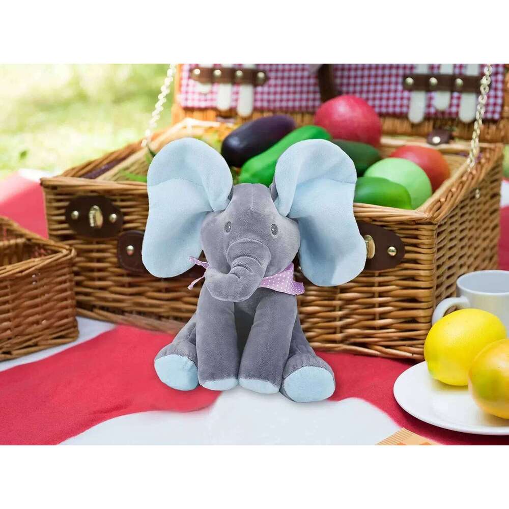 Animated Toys Singing with Ears Moving Electric Plush Adorable Elephant Stuffed Animal Toy for Baby' Y260128