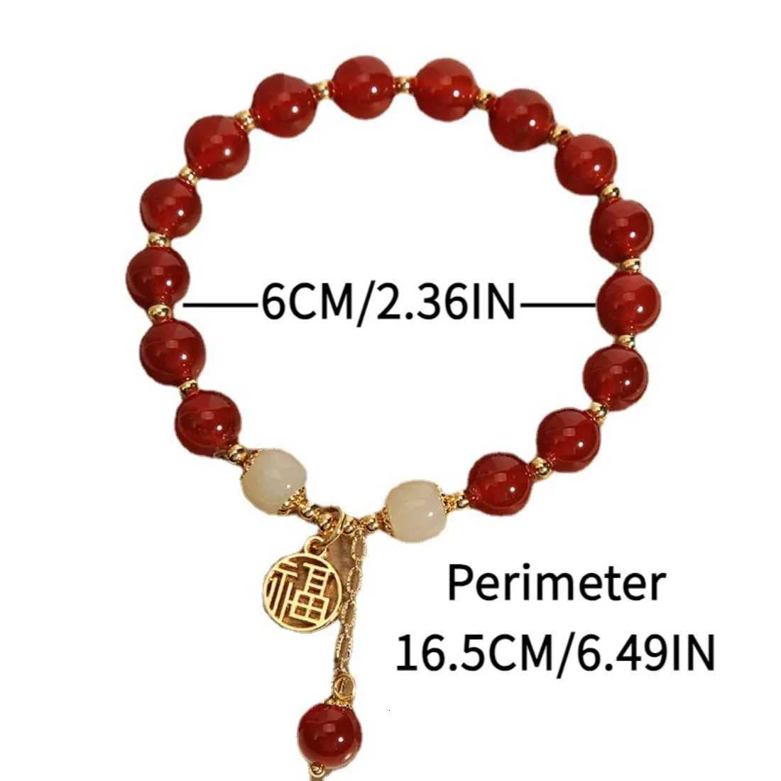 Beads Jewelry Lucky Boho Ethnic Red with Crystal Gold Bracelet Perfect GiftXJ260130