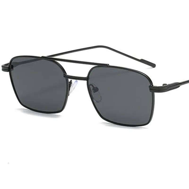 NEW Sun Glasses Unisex Double Beam Anti-UV Spectacles Personality Eyeglasses Simplity Ornamental Alloy Frame Sunglasses H260129