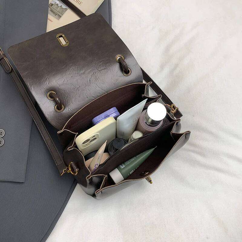 2025 New Retro Small Square for Women Korean Style Crossbody Messenger Fashion Casual Shoulder Bag Niche Texture Gift XJ260129