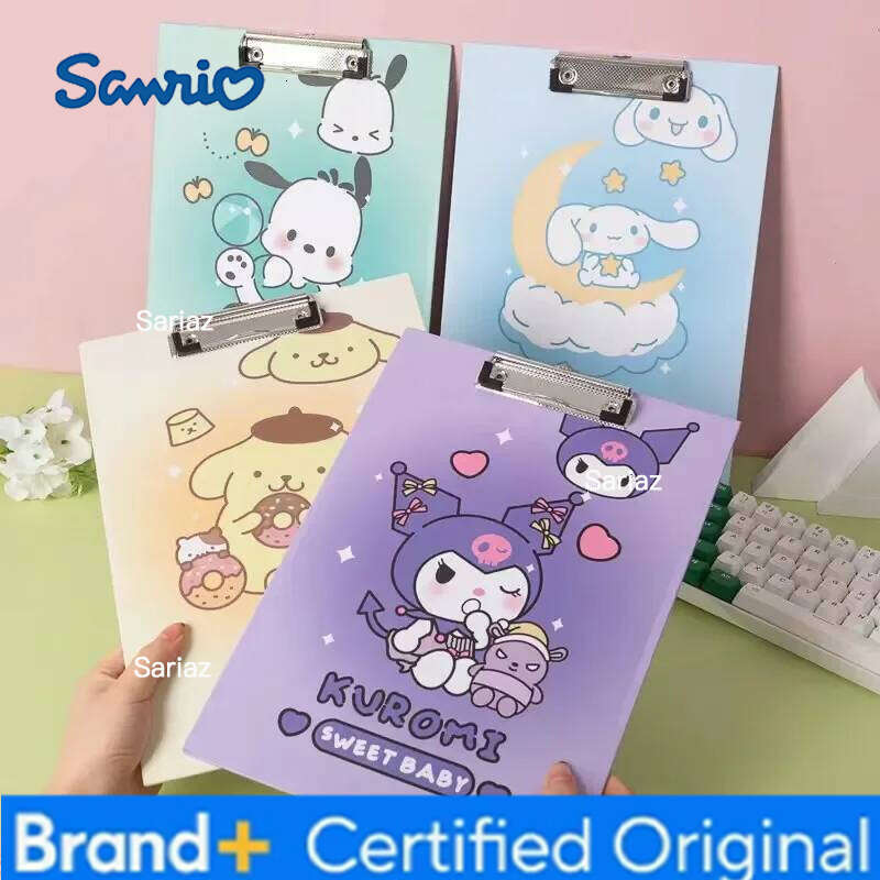 Sanrio A4 Student Cartoon Writing Hard Pad, File Test Paper Information Large Board Folder, Stationary Clipboard Folder Office Supplies H2601291