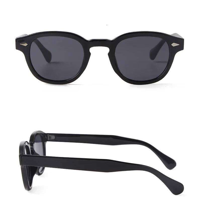 JNPCXI Vintage Round Sunglasses Women Men Retro Rivet Blue Gradient Female Sun Glasses UV400 H260129