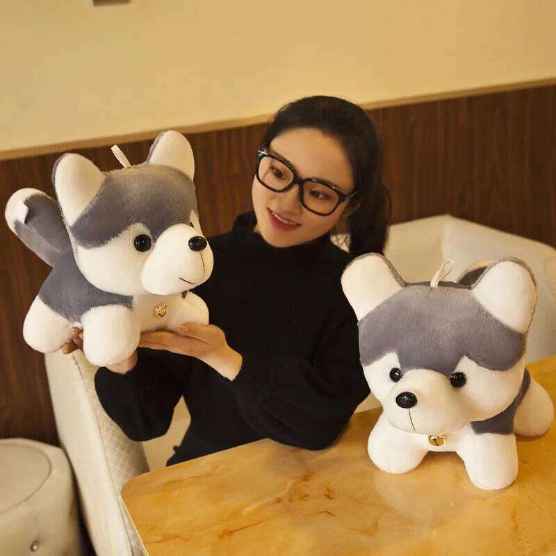 1pc 25cm/9.84in Husky plush toy cute imitation dog doll ragdoll pillow for children gifts Y260128
