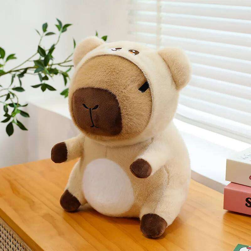 1pcs25cm transforms into capybara kapibala machine doll valentine's day gift wedding throwing plush toy Y260128