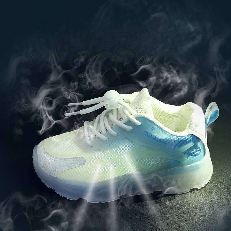 Summer Kid Sneakers New Fashion Light Up Boy Shoe Breathable Versatile Anti Slip Simple Sports Daily Classic Girl Shoes Y260128