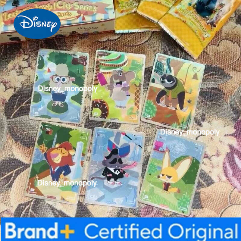 Disney Card.fun New Zootopia Happy City Series Collectible Card Blind Box Cartoon Peripherals Surprise Cards Kids Birthday Gifts H260129