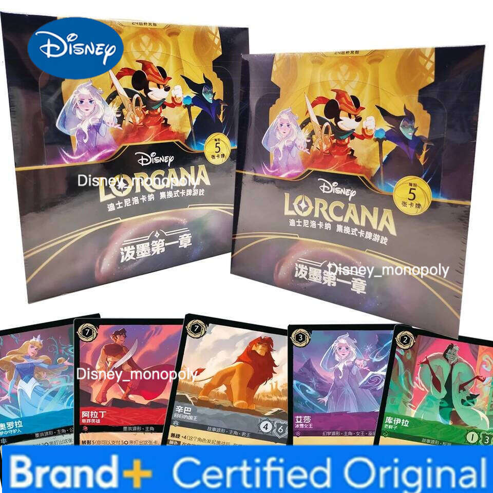 Disney Lorcana Genuine Animation TCG Collection for Kids American Magic Fairy Tales Figures Fun Game Battle Trading Cards Gifts H2601291 H2601291