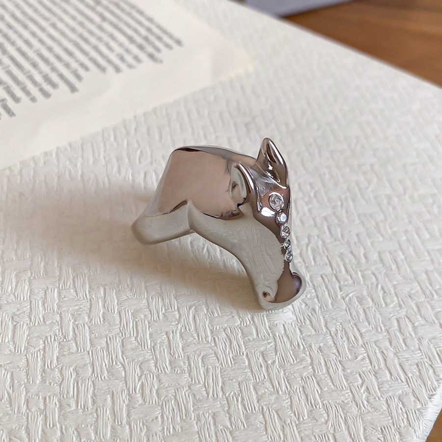 Double Layer Tassel Chain for Women, Unique Design, Fashionable S925 Silver Open Ring, Hip Hop Sweet Cool Index Finger Ring - view 7