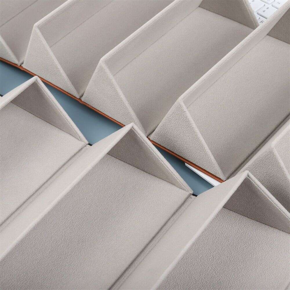 Leather Multi-Compartment Glasses Case Ultra-Light Large Capacity Portable Pressure-Resistant Foldable Multiple Sunglasses Storage Box
