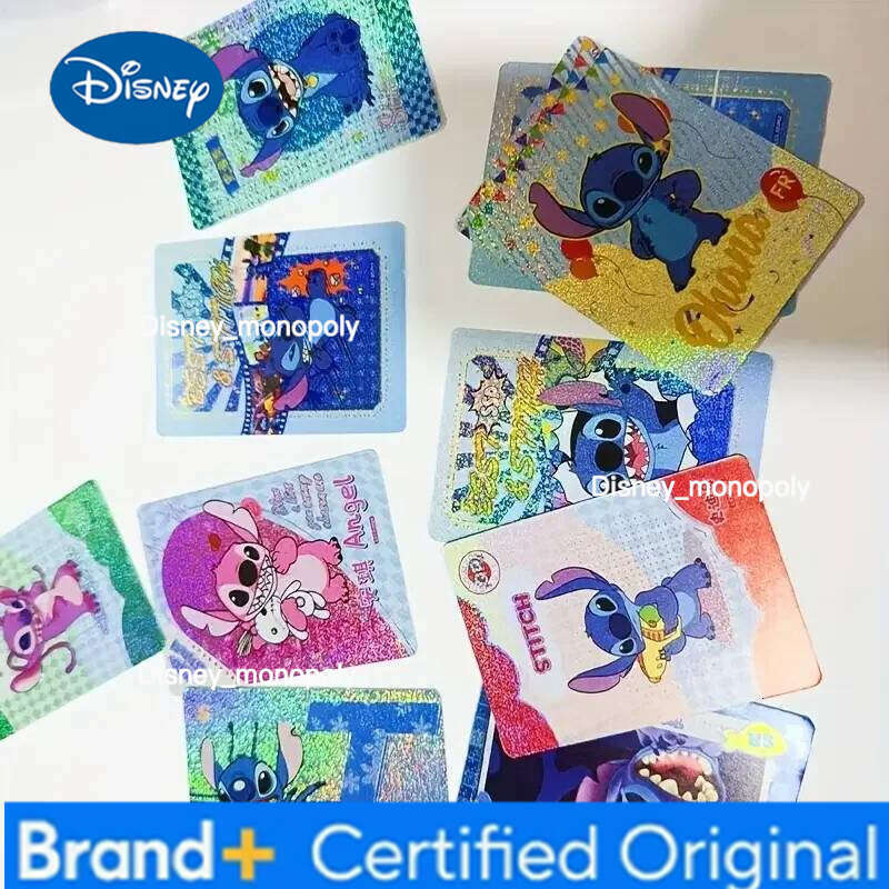 Disney 5 packs of Stitch - character collectible rare cards| colorful card collection| colorful, shiny, cute cards H260129