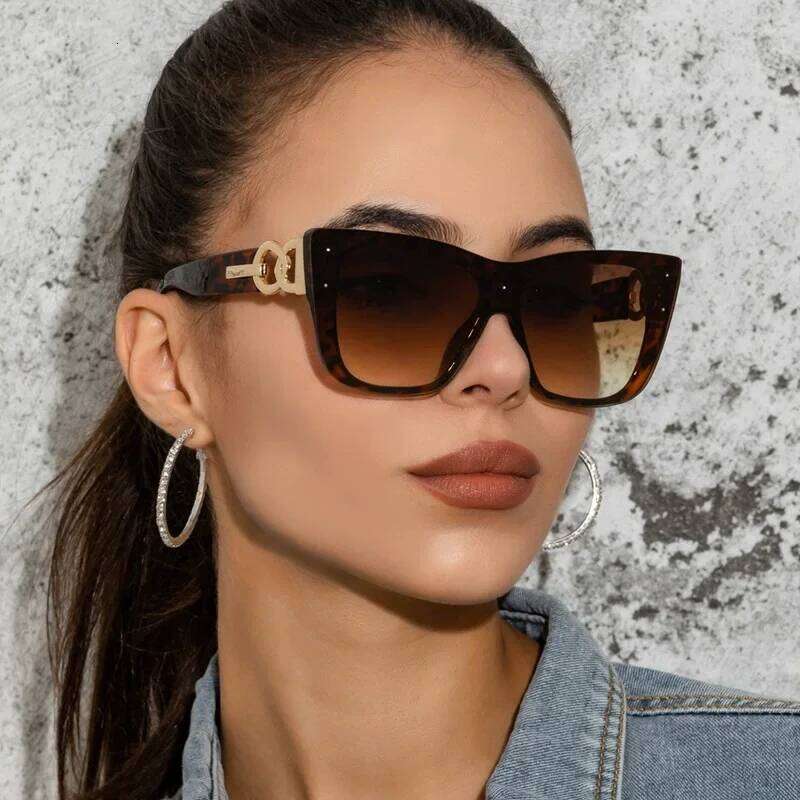 Oversize Cat Eye Sunglasses Women Brand Designer Retro Sunglass Pilot Sun Glasses Female UV400 Lens Eyewear H260129