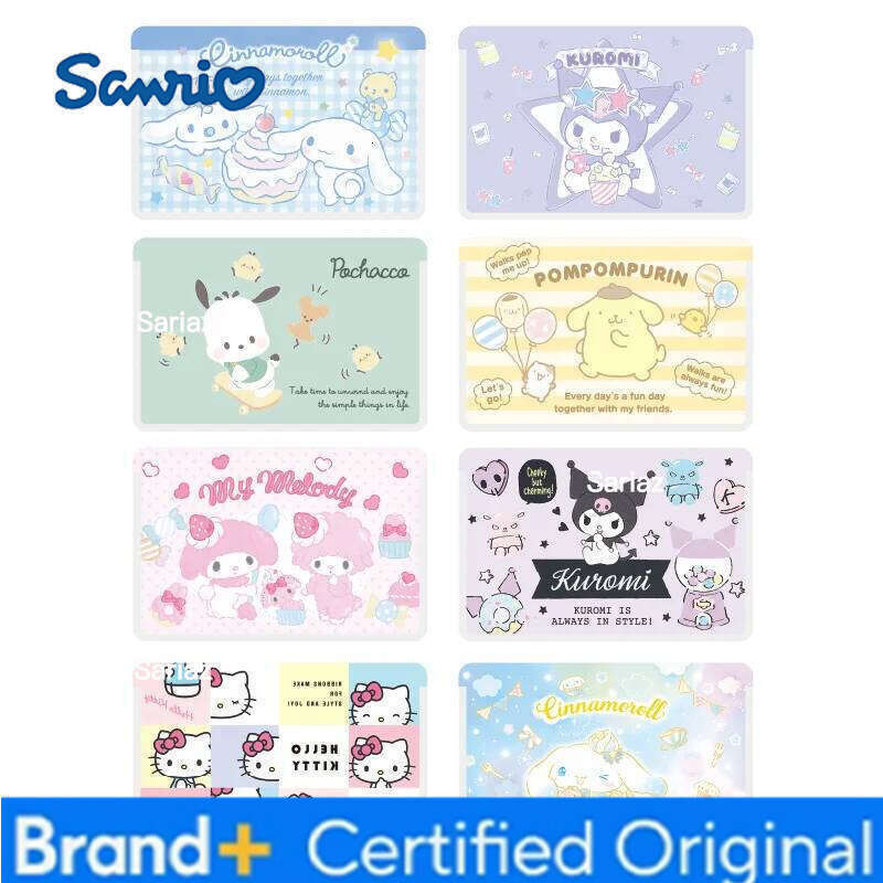 Sanrio 2025 New Kulomi Melody Laurel Pacha Dog Transparent Cute ID Bank Bus Student Card Holder H2601291