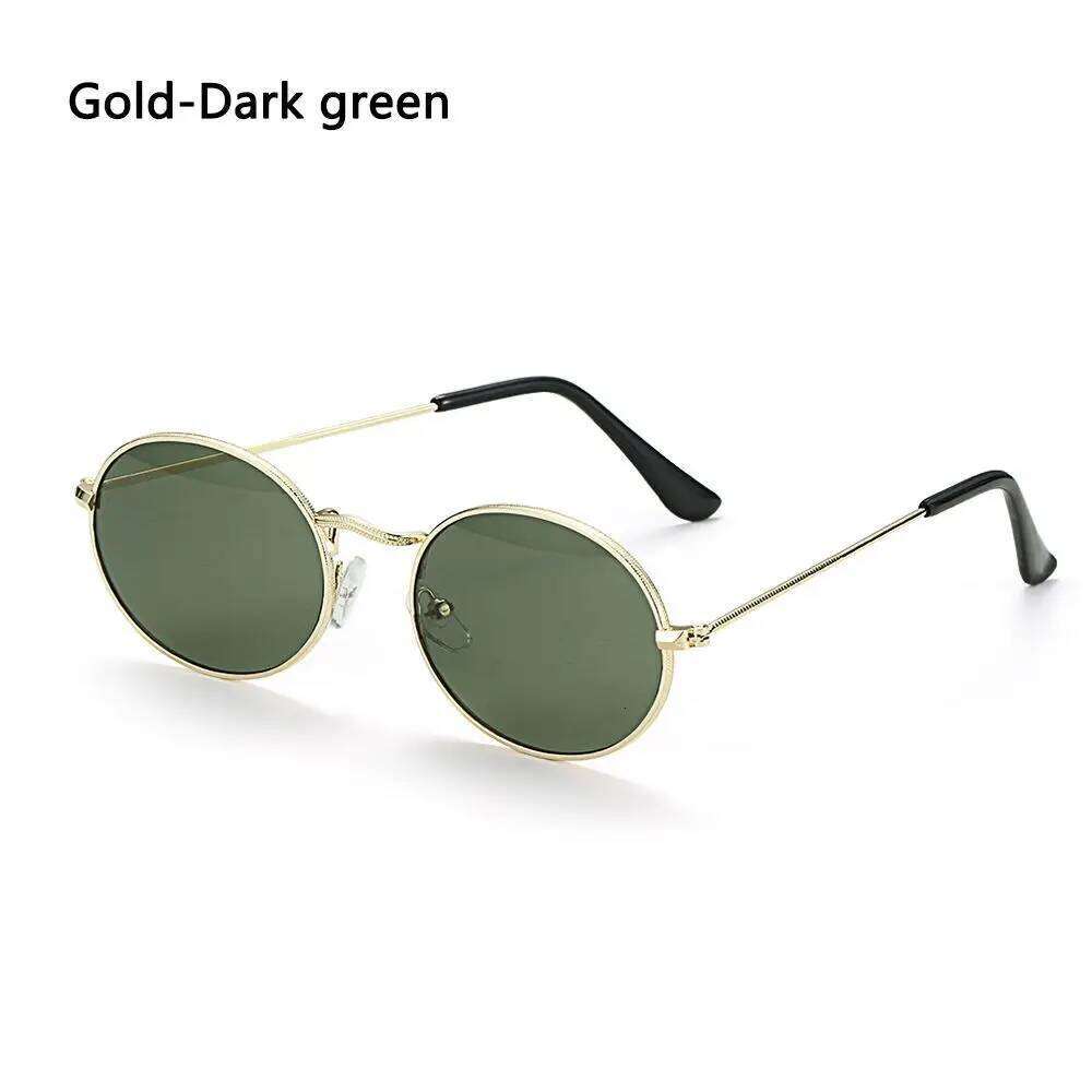 Vintage Oval Style Sunglasses Woman Round Retro Sun Glasses For Male Metal Small Frame Mirror Classic Oculos De Sol Feminino H260129
