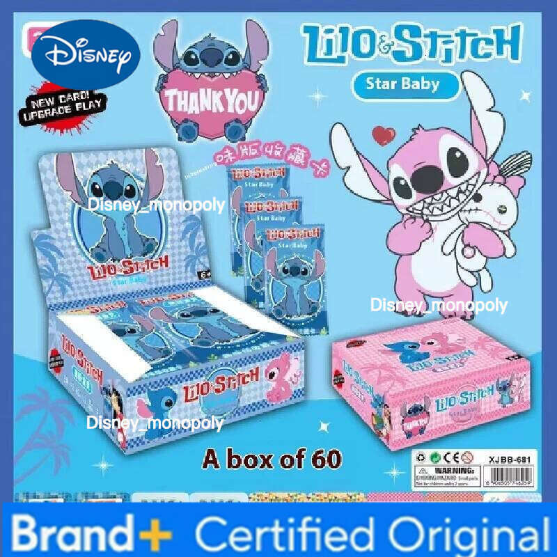 Disney 160 Pcs Lilo & Cute Cartoon Stitch Angel Character Fun Collection Card Children Toy Gift H260129 H260129