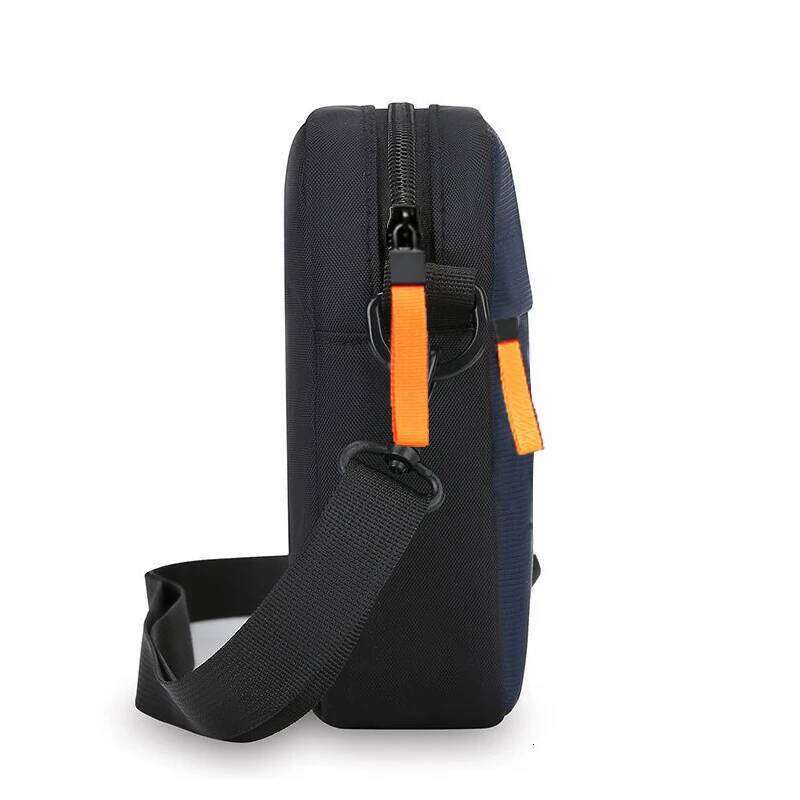 Men's single-shoulder cross-body with multi-layer zippers, trendy color contrast, and casual messenger style bag XJ260129