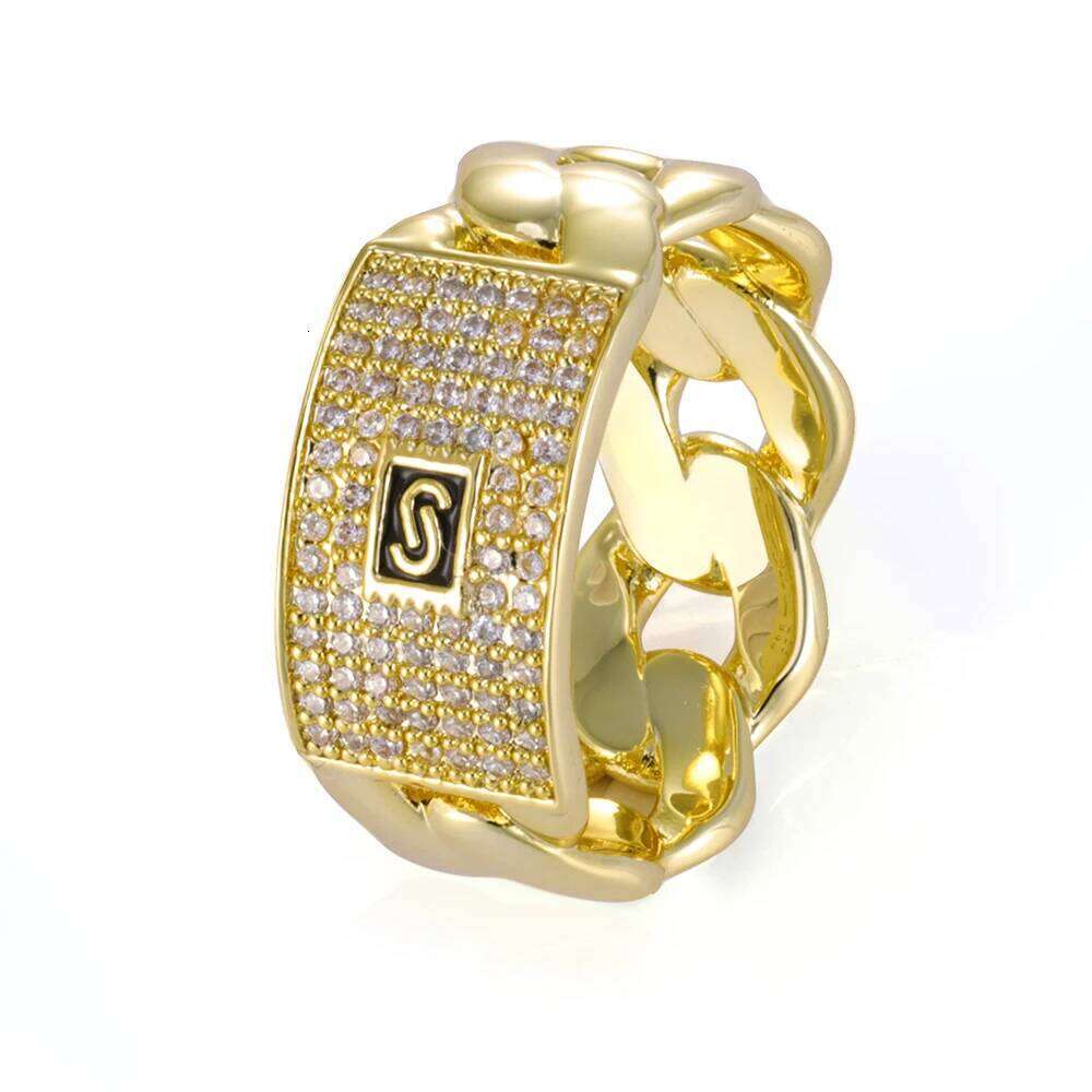 ESKEEM Iced Out Big Monaco Ring CLASSIC Plain Hip Hop Style Bling Cubic Zirconia Jewelry Men C260129