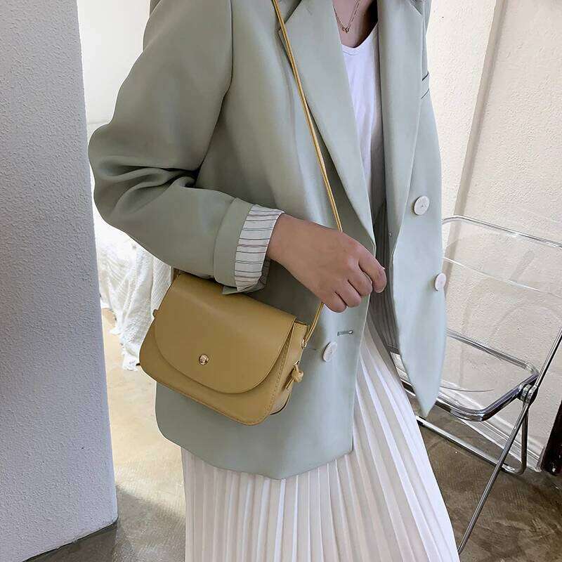 New Arrival Women Simple Shoulder Bag Candy Color PU Leather Ladies Small Square Crossbody Bags Female Handbags Torebki Damskie XJ260129