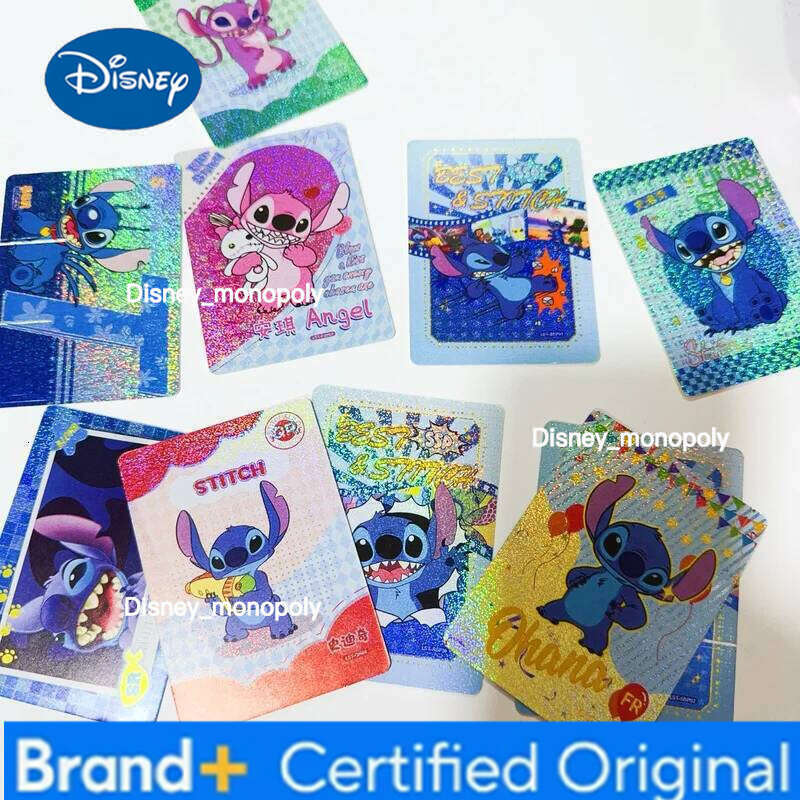 Disney 160 Pcs Lilo & Cute Cartoon Stitch Angel Character Fun Collection Card Children Toy Gift H260129 H260129