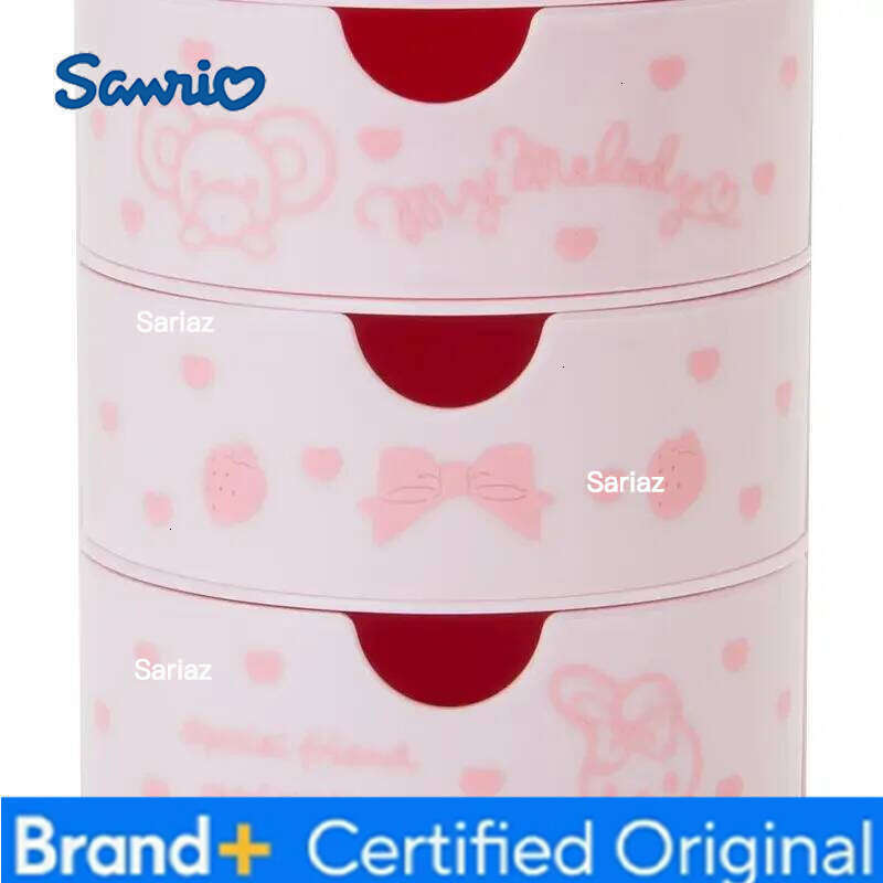 Sanrio Hello Kitty Desktop Rotating Jewelry Cute Girl Heart Organizing Decoration Storage Box H260129 H260129