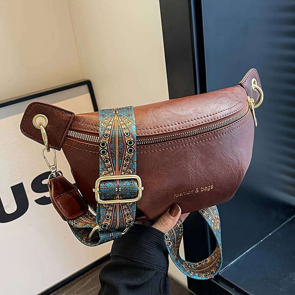 Fashionable New Simple and Stylish Women's Casual Chest Waist Bag, Single Shoulder Crossbody Bag