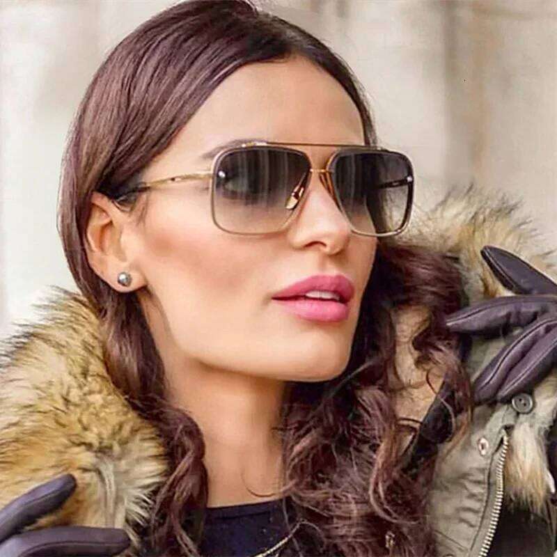 2025 New Fashion Luxury Classic Mach Six Style Gradient lens Sunglasses Men Vintage Brand Design Sun Glasses Oculos De Sol H260129