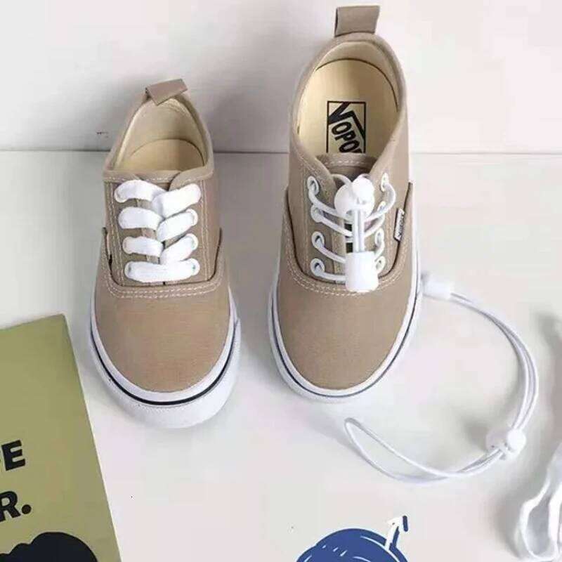 Children's Canvas Solid Color Leopard Chessboard Pattern Kids Fashion Sewing Thread Lace Up Non Slip Thick Sole Shoes Y260128