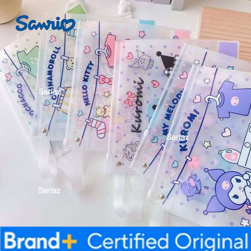 Sanrio 2Pcs Hello Kitty Pochacco Pvc Makeup Girls Travel Cosmetic Storage Double Sided Printing Convenient Tote Bag Portable H260129