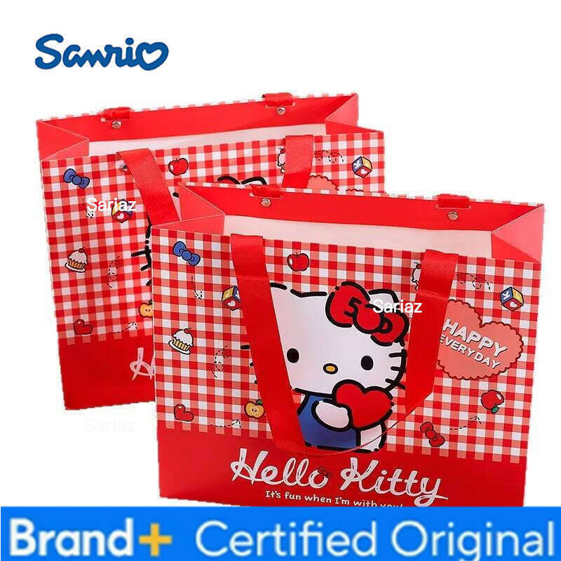Sanrio HelloKitty Gift High Value Durable Shopping Tote Cute Cartoon Thickened Hand Carry Storage Bag for Gifting Packaging H260129