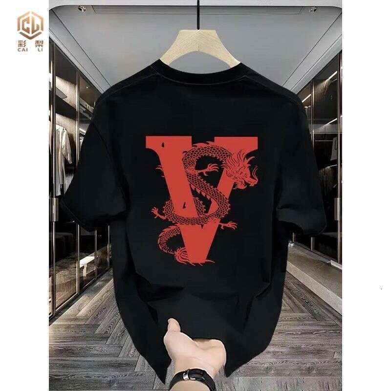 Men's designer T-shirt, loose and stylish casual style, suitable for both men and women. Features 3D printed design, short sleeves, bestseller, p