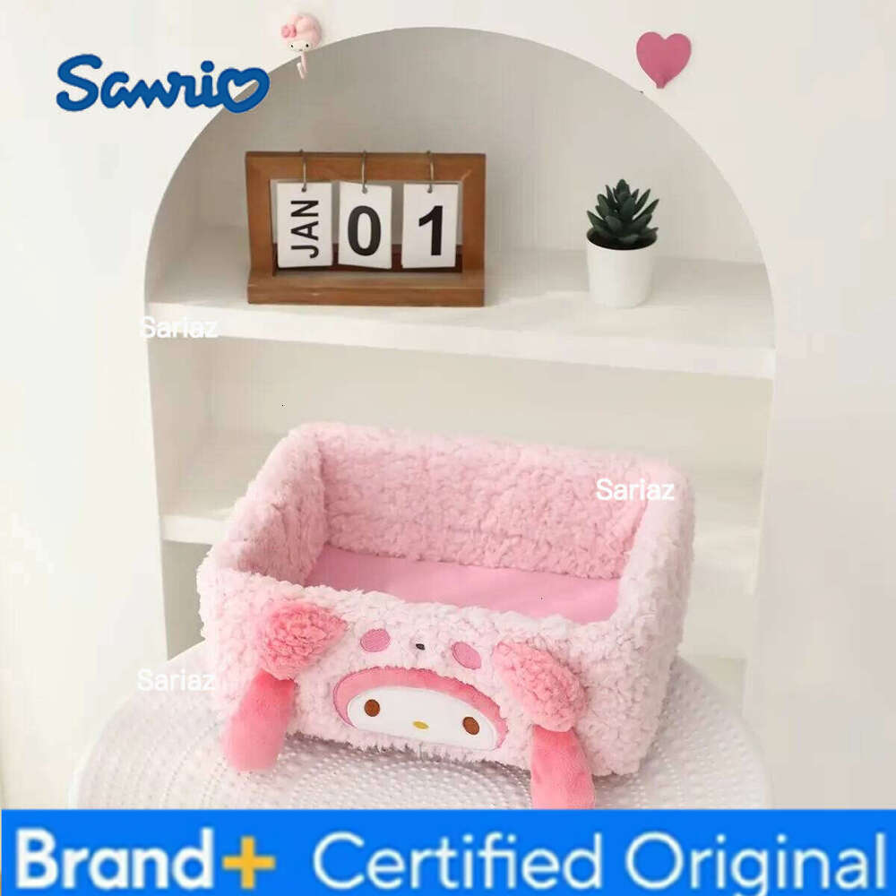 Sanrio Plush My Melody Doll Kuromi Pom Purin Cinnamoroll Toy Pochacco Storage Box Gift H260129