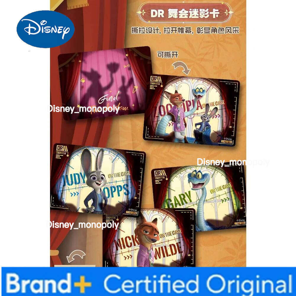 Disney New Genuine Card.fun Zootopia 2 Classic American Animation Movie Rare Character Card for Children's Birthday Surprise Gift Toy H260129 H26