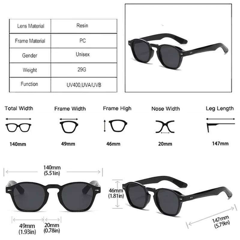 JNPCXI Retro Rivets Men Square Sunglasses Fashion Blue Green Trending Shades UV400 Women Clear Frame H260129