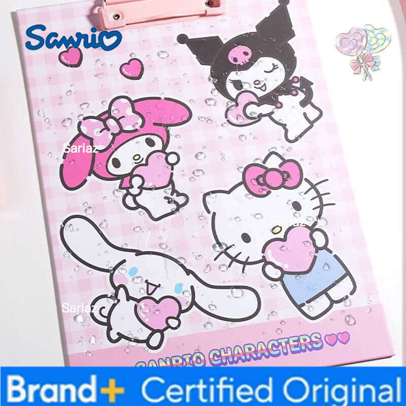 Sanrio Kuromi Clipboard Hello Kitty Cinnamoroll Melody Students Office A4 Writing Board Multifunctional Clip Folder H260129